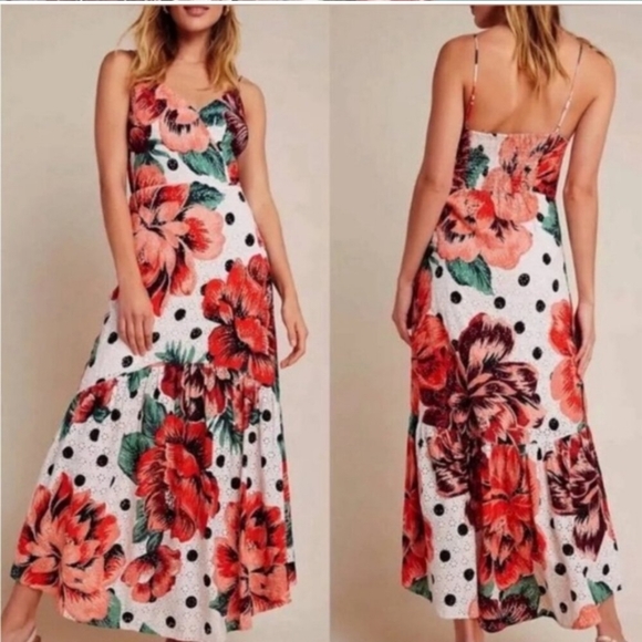 Dresses & Skirts - FARM Rio Floral Eyelet Maxi Dress